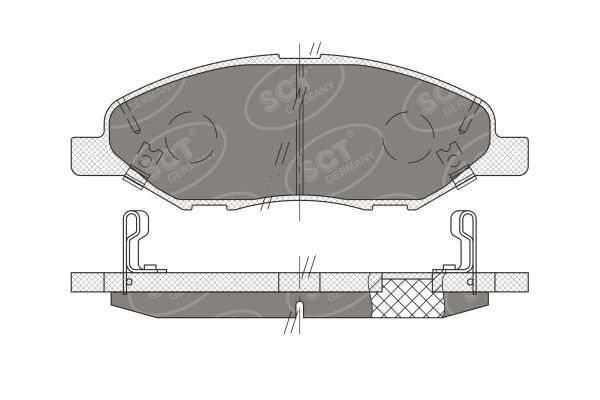 SCT GERMANY Piduriklotsi komplekt,ketaspidur SP 661 PR